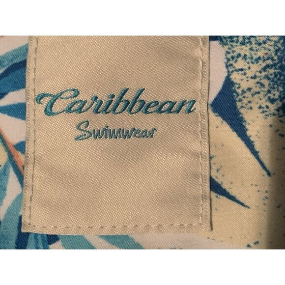 Caribbean Swimwear Men's Tropical Swimwear Trunks Size M Multicolor Pockets - Picture 8 of 10